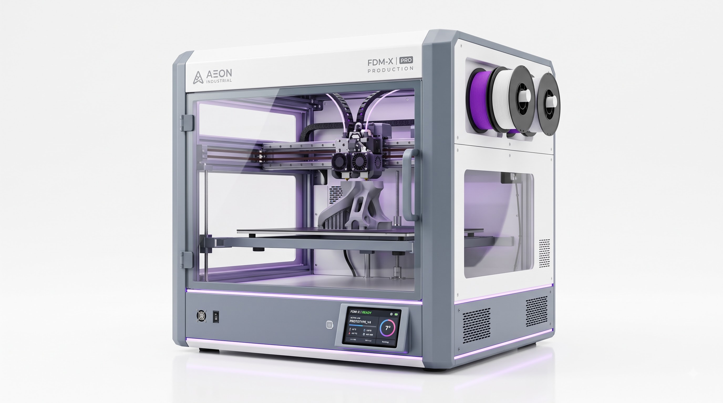 Industrial 3D Printer Render