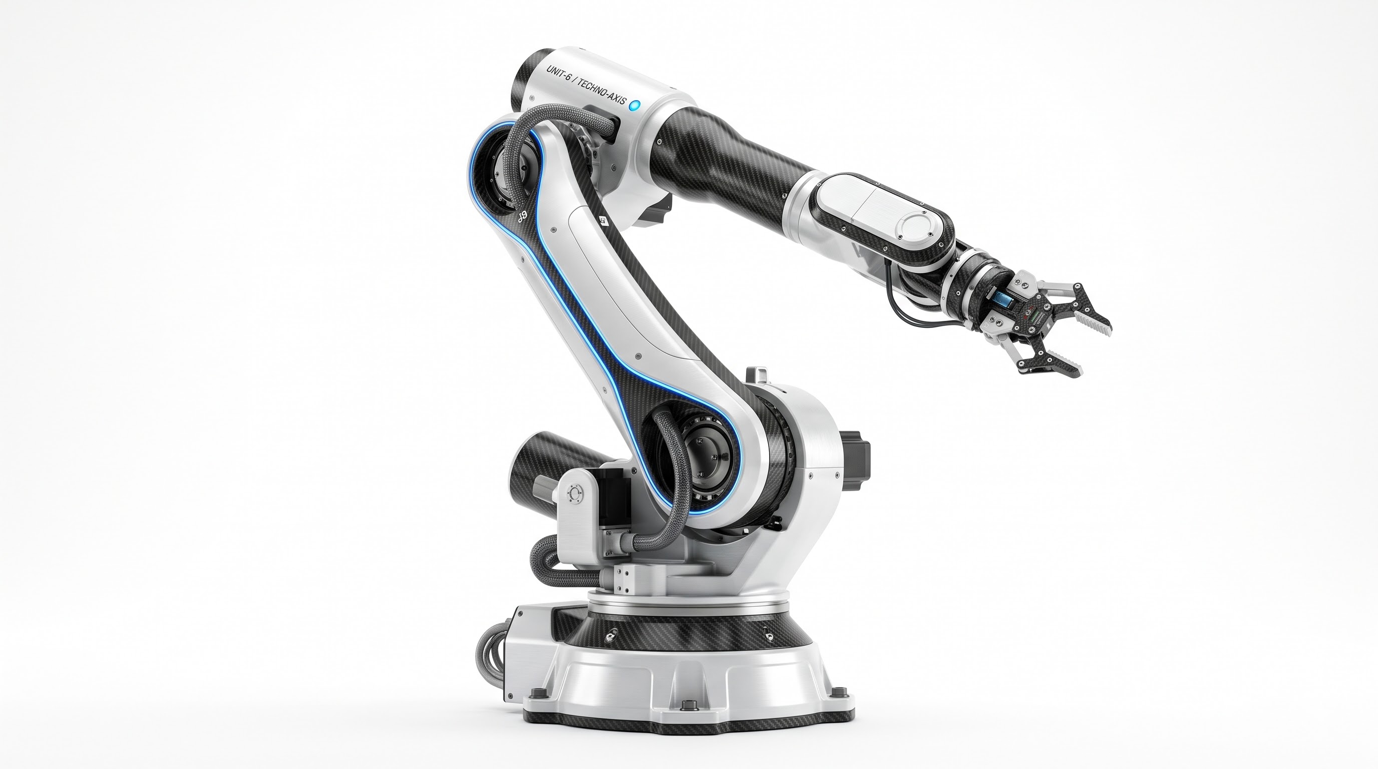 Industrial Robot Arm Isolated